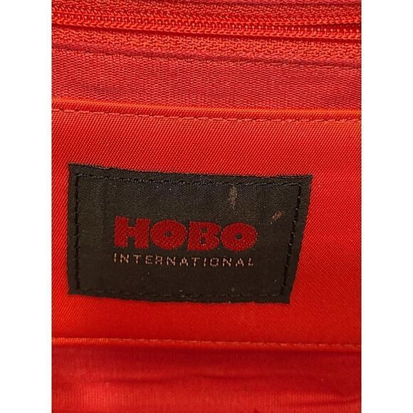 Hobo International Black Leather 13" X 5" Clutch Purse Wallet Gold Clasp EUC - Picture 7 of 13